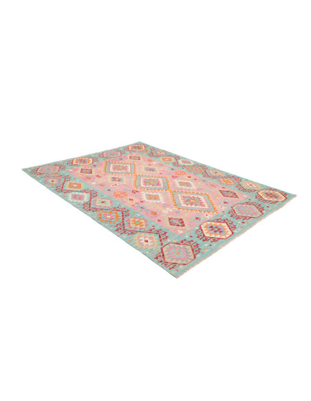Rug Kilim Afghanistan 182x237 Pink Turquoise Or