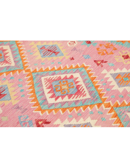 Rug Kilim Afghanistan 182x237 Pink Turquoise Or