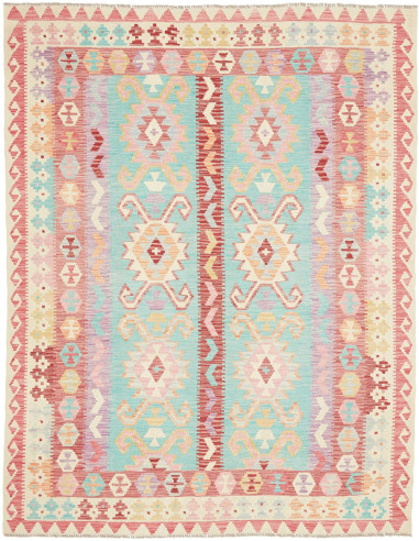 Tappeto Kilim Afghanistan 180x231 Turchese Rosa