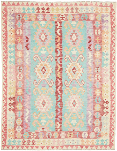 Rug Kilim Afghanistan 180x231 Turquoise Pink Co