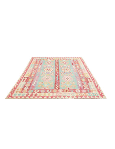 Rug Kilim Afghanistan 180x231 Turquoise Pink Co