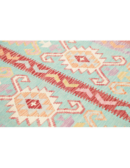 Tappeto Kilim Afghanistan 180x231 Turchese Rosa