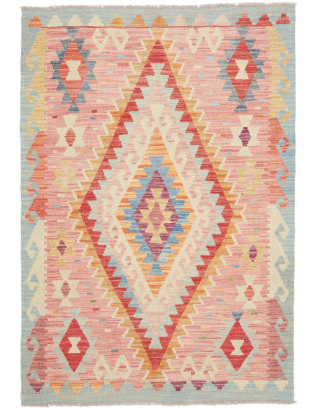 Hand Made Rug Kilim Afghanistan 109x157 Pink Bl