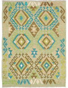 Hand Made Rug Kilim Afghanistan 104x140 Aqua Gr