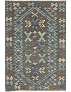 Hand Made Rug Kilim Afghanistan 101x149 Charcoa