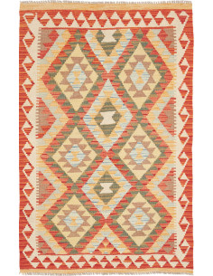 Hand Made Rug Kilim Afghanistan 97x149 Terracot