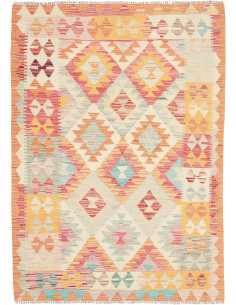 Hand Made Rug Kilim Afghanistan 105x146 Off Whi