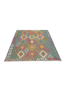Tappeto Originale Kilim Afghanistan 127x173 Blu 2