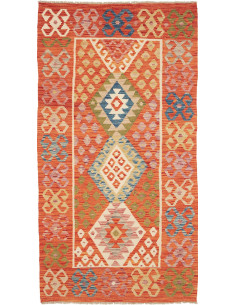 Hand Made Rug Kilim Afghanistan 104x198 Orange