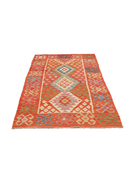 Hand Made Rug Kilim Afghanistan 104x198 Orange