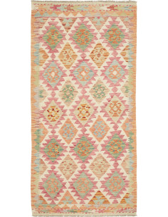 Hand Made Rug Kilim Afghanistan 99x198 Peach Pi