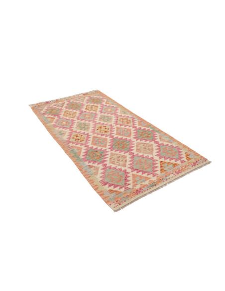 Tappeto Originale Kilim Afghanistan 99x198 Rosa