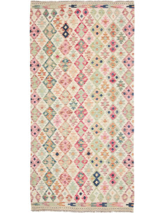 Hand Made Rug Kilim Afghanistan 101x204 Cream M