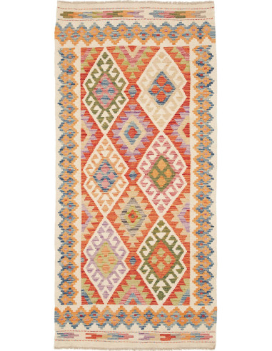 Hand Made Rug Kilim Afghanistan 95x202 Orange R