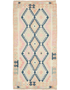 Hand Made Rug Kilim Afghanistan 97x194 Cream Pi