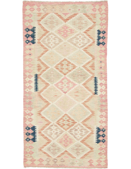 Tappeto Originale Kilim Afghanistan 98x191 Rosa