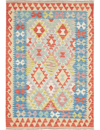 Tappeto Originale Kilim Afghanistan 120x175 Blu