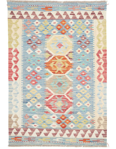Hand Made Rug Kilim Afghanistan 100x147 Sky Blu