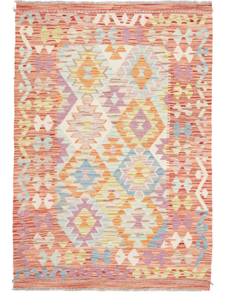 Hand Made Rug Kilim Afghanistan 87x132 Peach Or