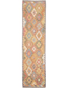 Hand Made Rug Kilim Afghanistan 82x299 Light Ye