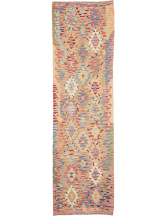 Tappeto Originale Kilim Afghanistan 87x298 Beig