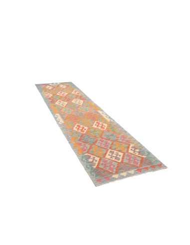 Hand Made Rug Kilim Afghanistan 77x296 Blue Ora