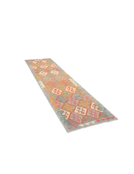 Hand Made Rug Kilim Afghanistan 77x296 Blue Ora