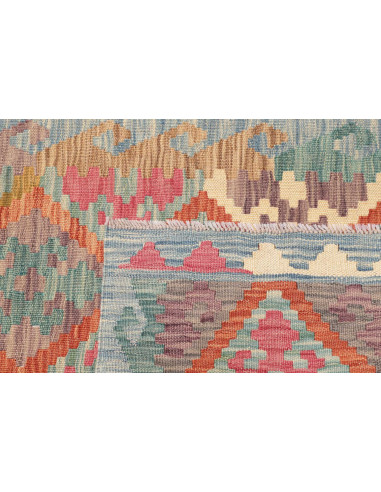 Hand Made Rug Kilim Afghanistan 77x296 Blue Ora