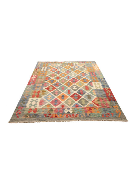 Hand Made Rug Kilim Afghanistan 153x194 Orange