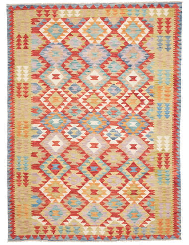 Hand Made Rug Kilim Afghanistan 180x244 Red Ora