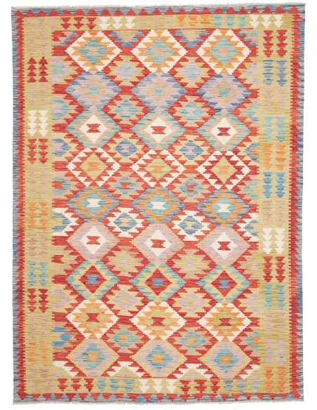 Hand Made Rug Kilim Afghanistan 180x244 Red Ora