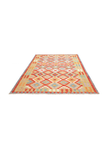 Hand Made Rug Kilim Afghanistan 180x244 Red Ora
