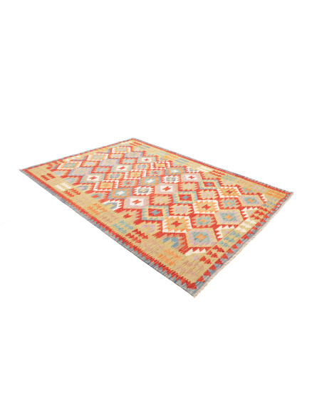 Hand Made Rug Kilim Afghanistan 180x244 Red Ora