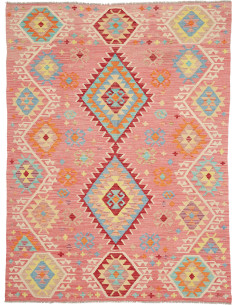 Hand Made Rug Kilim Afghanistan 152x202 Pink Aq