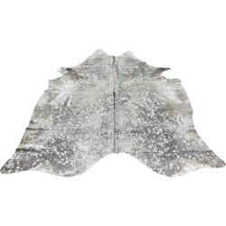 Tappeto Sitap Pelle Lurex Grey-Silver