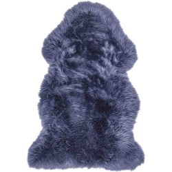 Tappeto Sitap Pelle Montone Blue