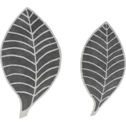 Tappeto Sitap Leaf Grey-Ivory