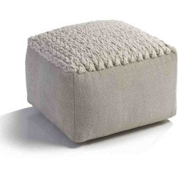 Tappeto Sitap Puff Cabel White 60X60X35