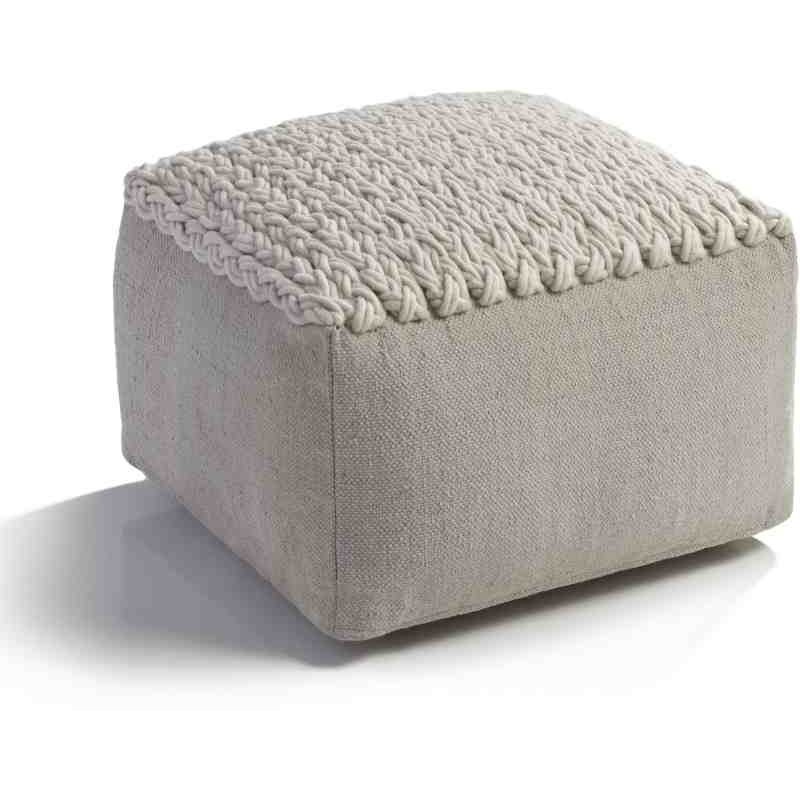 Tappeto Sitap Puff Cabel White 60X60X35