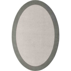 Tappeto Sitap Queen Crema Bordo Perla Ovale