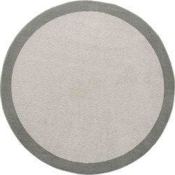 Tappeto Sitap Queen Crema Bordo Perla Rotondo