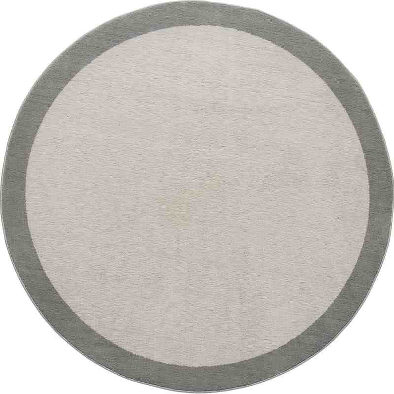 Tappeto Sitap Queen Crema Bordo Perla Rotondo