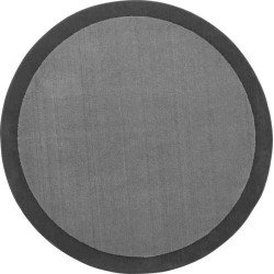 Tappeto Sitap Queen Perla Bordo Acciaio Rotondo