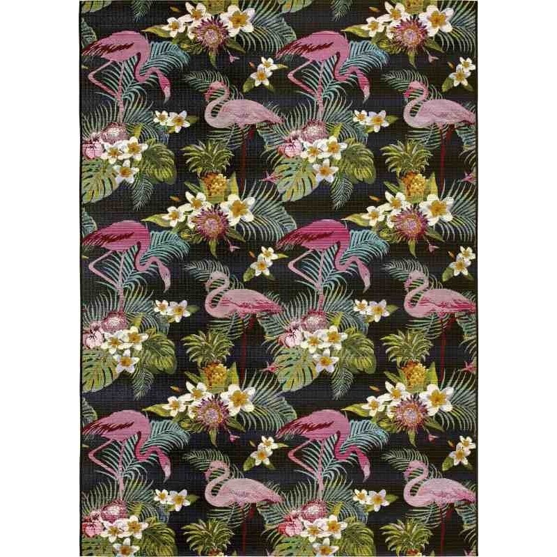 Tappeto Sitap Calypso Fenicottero Black 396X