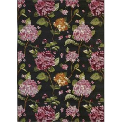 Tappeto Sitap Calypso Ortensie Rosa Black 218K