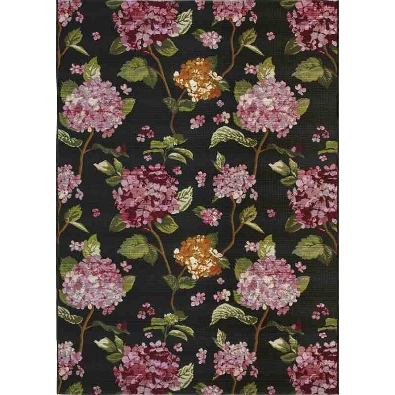 Tappeto Sitap Calypso Ortensie Rosa Black 218K