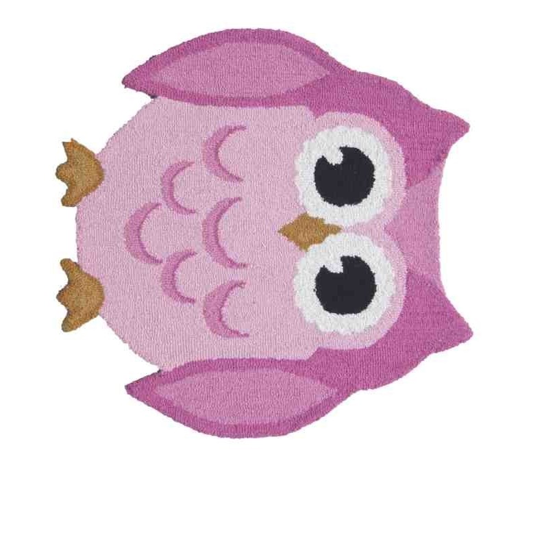 Tappeto Sitap Animals Owl Pink
