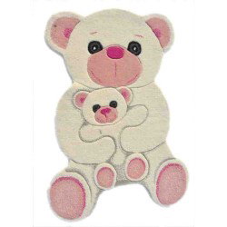 Tappeto Sitap Animals Polar Bear Ivory-Pink