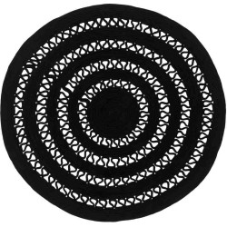 Tappeto Sitap Alyssa Black 1A Rotondo