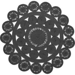 Tappeto Sitap Alyssa Black-Grey 2B Rotondo